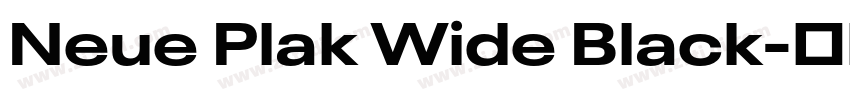 Neue Plak Wide Black字体转换